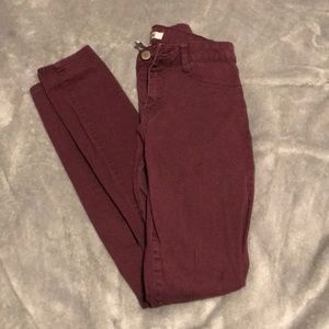 Maroon Jeans